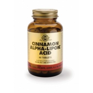 CINNAMON ALPHA LIPOIC ACID (ΕΚΧΥΛΙΣΜΑ ΑΠΟ ΦΛΟΙΟ ΚΑΝΕΛΛΑΣ ΜΕ ΑΛΦΑ - ΛΙΠΟΪΚΟ ΟΞΥ) SOLGAR tabs 60s ΑΝΤΙΟΞΕΙΔΩΤΙΚΑ