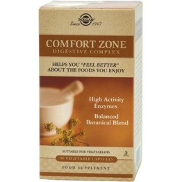 COMFORT ZONE DIGESTIVE COMPLEX (ΣΥΜΠΛΕΓΜΑ ΜΕ 11 ΕΝΖΥΜΑ ΠΟΥ ΒΟΗΘΑ ΣΤΗΝ ΦΥΣΙΚΗ ΔΙΑΔΙΚΑΣΙΑ ΤΗΣ ΠΕΨΗΣ) SOLGAR veg.caps 90s ΠΕΠΤΙΚΑ ΕΝΖΥΜΑ