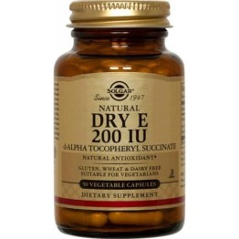VITAMIN E (ΒΙΤΑΜΙΝΗ Ε) SOLGAR 200IU DRY veg.caps 50s ΒΙΤΑΜΙΝΗ Ε