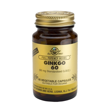 GINKGO BILOBA (ΓΚΙΝΓΚΟ ΜΠΙΛΟΜΠΑ) SOLGAR veg.caps 60s ΜΝΗΜΗ