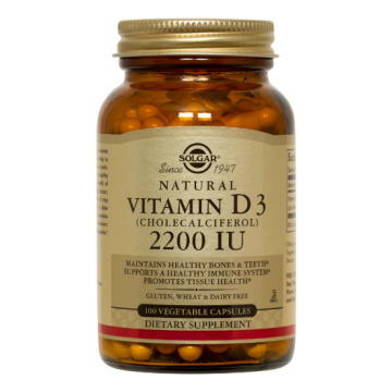 VITAMIN D-3 (ΒΙΤΑΜΙΝΗ D-3) SOLGAR 2200IU veg.caps 50s ΒΙΤΑΜΙΝΗ Α & D