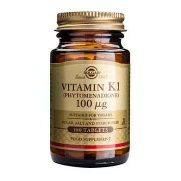 VITAMIN K-1 (ΒΙΤΑΜΙΝΗ Κ-1) SOLGAR 100μg tabs 100s ΒΙΤΑΜΙΝΗ Κ