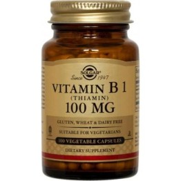 VITAMIN B-1 (ΒΙΤΑΜΙΝΗ Β-1 ΘΕΙΑΜΙΝΗ) SOLGAR 100mg veg.caps 100s ΒΙΤΑΜΙΝΗ Β