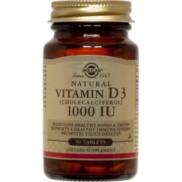 VITAMIN D-3 (ΒΙΤΑΜΙΝΗ D-3) SOLGAR 1000IU tabs 90s ΒΙΤΑΜΙΝΗ Α & D