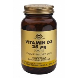 VITAMIN D-3 (ΒΙΤΑΜΙΝΗ D-3) SOLGAR 1000IU softgels 100s ΒΙΤΑΜΙΝΗ Α & D