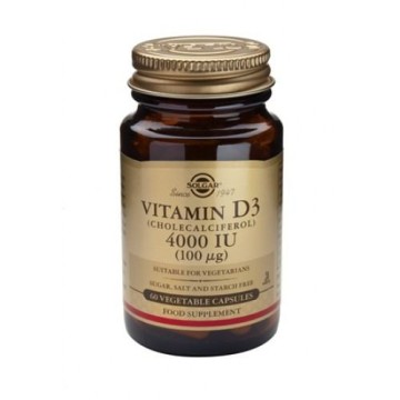 VITAMIN D-3 (ΒΙΤΑΜΙΝΗ D-3) SOLGAR 4000IU veg.caps 60s  ΒΙΤΑΜΙΝΗ Α & D