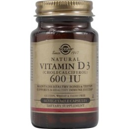 VITAMIN D-3 (ΒΙΤΑΜΙΝΗ D-3) SOLGAR 600IU veg.caps 60s ΒΙΤΑΜΙΝΗ Α & D