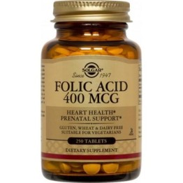 FOLIC ACID (ΦΟΛΙΚΟ ΟΞΥ) SOLGAR 400μg tabs 100s ΑΝΑΙΜΙΑ