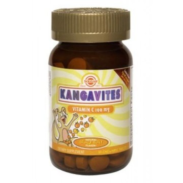 KANGAVITES vit.C (ΒΙΤΑΜΙΝΗ C ΕΙΔΙΚΗ ΓΙΑ ΠΑΙΔΙΑ) SOLGAR 100mg chewable tabs 90s (πορτοκάλι) ΣΥΜΠΛΗΡΩΜΑΤΑ