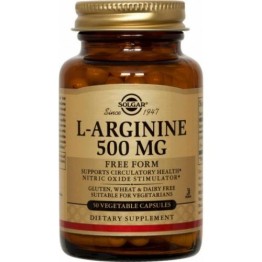 SOLGAR L-ARGININE (L-ΑΡΓΙΝΙΝΗ) 500mg veg.caps 50s ΥΠΕΡΤΑΣΗ