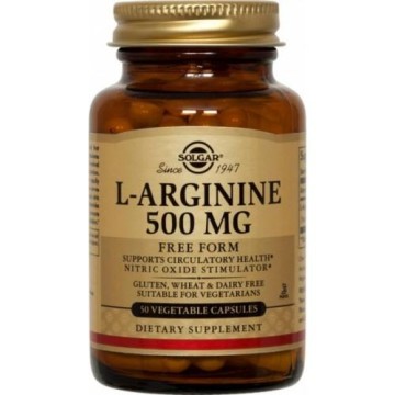 SOLGAR L-ARGININE (L-ΑΡΓΙΝΙΝΗ) 500mg veg.caps 50s ΥΠΕΡΤΑΣΗ