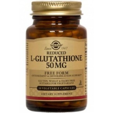L-GLUTATHIONE (L-ΓΛΟΥΤΑΘΕΙΟΝΗ) SOLGAR 50mg veg.caps 30s ΗΠΑΤΙΚΗ ΛΕΙΤΟΥΡΓΙΑ