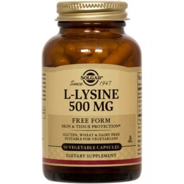 L-LYSINE (L-ΛΥΣΙΝΗ) SOLGAR 500mg veg.caps 50s