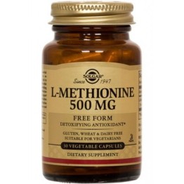 L-METHIONINE (L-ΜΕΘΕΙΟΝΙΝΗ) SOLGAR 500mg veg.caps 30s ΗΠΑΤΙΚΗ ΛΕΙΤΟΥΡΓΙΑ