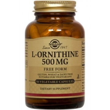 L-ORNITHINE (L-ΟΡΝΙΘΙΝΗ) SOLGAR 500mg veg.caps 50s ΕΝΔΥΝΑΜΩΣΗ & ΑΝΑΠΛΑΣΗ