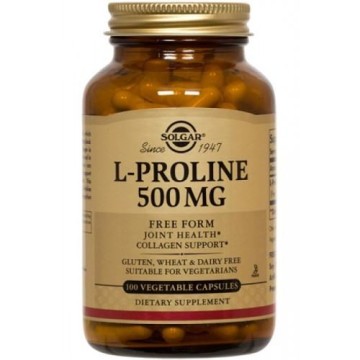 L-PROLINE (L-ΠΡΟΛΙΝΗ) SOLGAR 500mg veg.caps 100s ΑΡΘΡΙΤΙΔΑ - ΟΣΤΕΟΑΡΘΡΙΤΙΔΑ