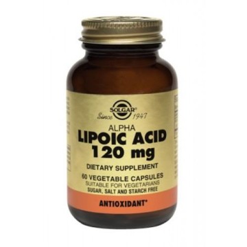 ALPHA LIPOIC ACID (ΑΛΦΑ - ΛΙΠΟΪΚΟ ΟΞΥ) SOLGAR 120mg veg.caps 60s ΟΞΕΙΔΩΤΙΚΟ ΣΤΡΕΣ