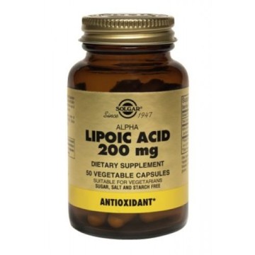 ALPHA LIPOIC ACID (ΑΛΦΑ - ΛΙΠΟΪΚΟ ΟΞΥ) SOLGAR 200mg veg.caps 50s ΟΞΕΙΔΩΤΙΚΟ ΣΤΡΕΣ