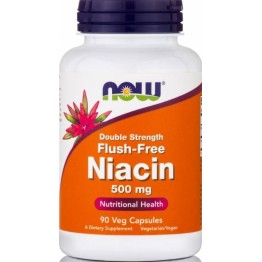 NIACIN FLUSH-FREE 2x 500mg NOW FOODS 90vcaps ΒΙΤΑΜΙΝΗ Β