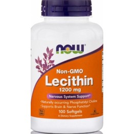 LECITHIN (NON-GMO) - (ΛΕΚΙΘΙΝΗ) NOW FOODS 1200mg 100sgels ΧΟΛΗΣΤΕΡΙΝΗ - ΛΙΠΙΔΙΑ