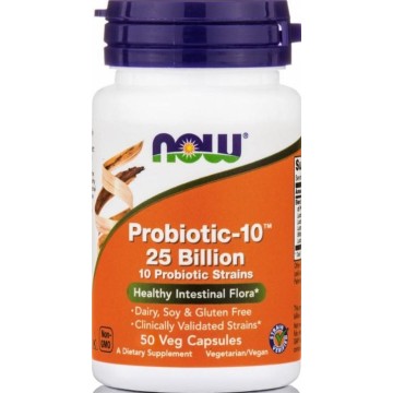  NOW FOODS PROBIOTIC-10™ 25 BILLION VEG 50veg caps