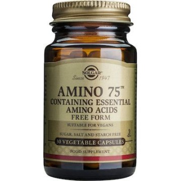 AMINO 75 (ΦΟΡΜΟΥΛΑ ΑΜΙΝΟΞΕΩΝ) SOLGAR veg.caps90 ΕΝΔΥΝΑΜΩΣΗ & ΑΝΑΠΛΑΣΗ