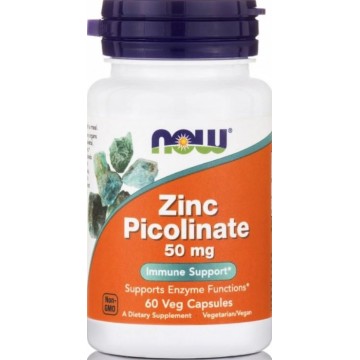 ZINC PICOLINATE (ΠΙΚΟΛΙΝΙΚΟΣ ΨΕΥΔΑΡΓΥΡΟΣ) NOW FOODS 50mg 60caps ΒΕΛΤΙΩΣΗ ΑΜΥΝΑΣ ZINC PICOLINATE (ΠΙΚΟΛΙΝΙΚΟΣ ΨΕΥΔΑΡΓΥΡΟΣ) NOW FOODS 50mg 60caps ΒΕΛΤΙΩΣΗ ΑΜΥΝΑΣ
